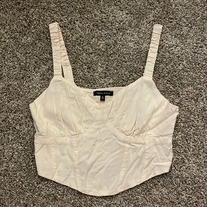 Cream Corset Tank Top
